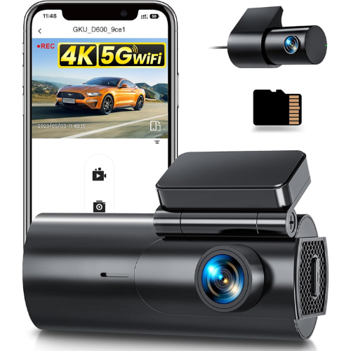 Caméra Dashcam WiFi à Double Objectif 4K pour une Conduite Plus Sûre
