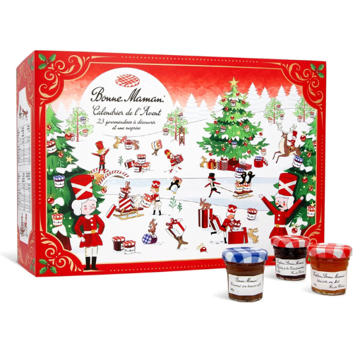 Calendrier de l’Avent Gourmand – Coffret 24 Pots de Confitures & Pâtes à Tartiner