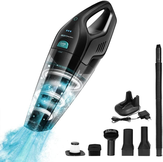 Aspirateur à Main – Puissance Cyclonique & Batterie Longue Durée (Nettoyage Sec & Humide)