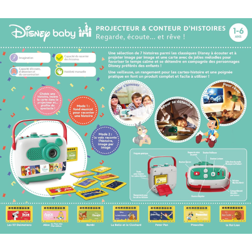 Projecteur d’Histoires pour Bébé – Veilleuse Interactive avec Contes & Lumières (1–6 ans)