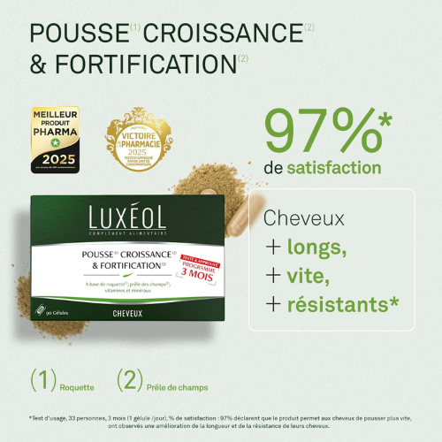 Complément Capillaire Croissance & Fortification – Programme 3 Mois (90 gélules)