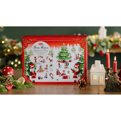 Calendrier de l’Avent Gourmand – Coffret 24 Pots de Confitures & Pâtes à Tartiner