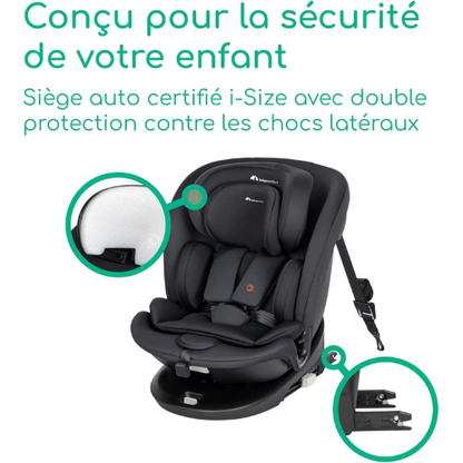 Siège Auto Enfant Rotatif 360° – Sécurité & Confort Complets
