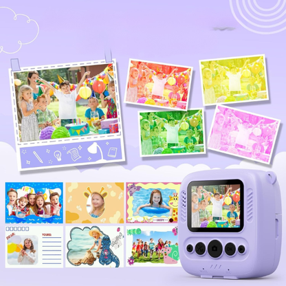 Appareil Photo Instantané pour Enfants avec 48MP & Outils Créatifs Amusants