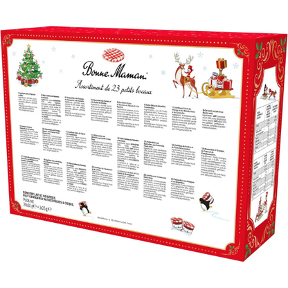 Calendrier de l’Avent Gourmand – Coffret 24 Pots de Confitures & Pâtes à Tartiner