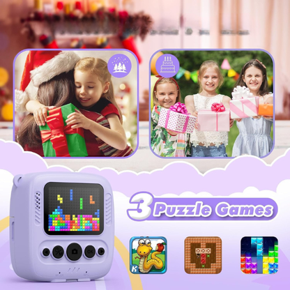 Appareil Photo Instantané pour Enfants avec 48MP & Outils Créatifs Amusants