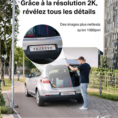 Caméra de Sécurité Extérieure à Énergie Solaire – Kit de Surveillance 2K Intelligent