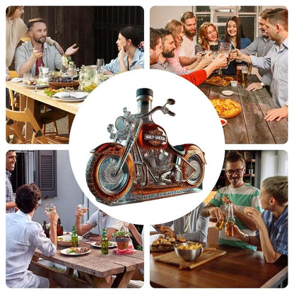 Bouteille de vin créative en verre pour moto