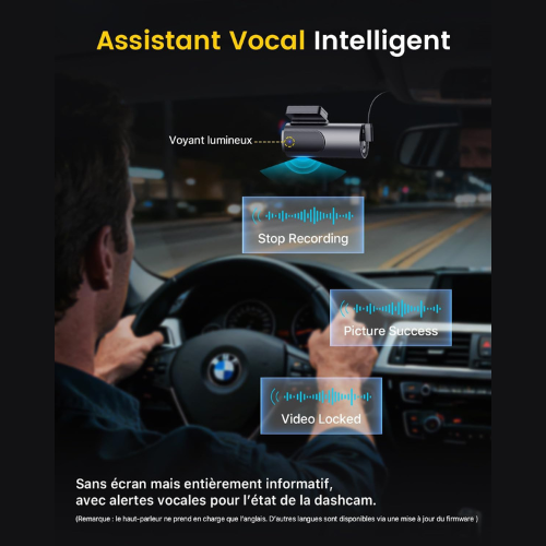 Caméra Dashcam WiFi à Double Objectif 4K pour une Conduite Plus Sûre