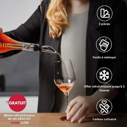 Décanteur à Vin Classique – Carafe Élégante en Verre pour Vin & Spiritueux