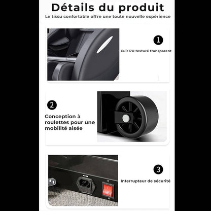 Fauteuil de massage A5 - Thermothérapie, commande IA, Zero Gravity et écran tactil