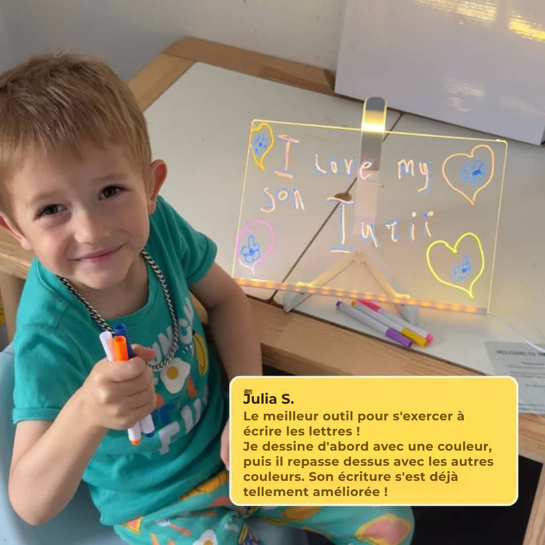 Tableau à dessin LED pour enfants