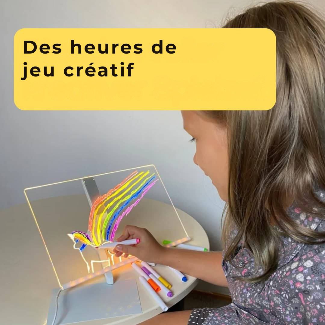 Tableau à dessin LED pour enfants