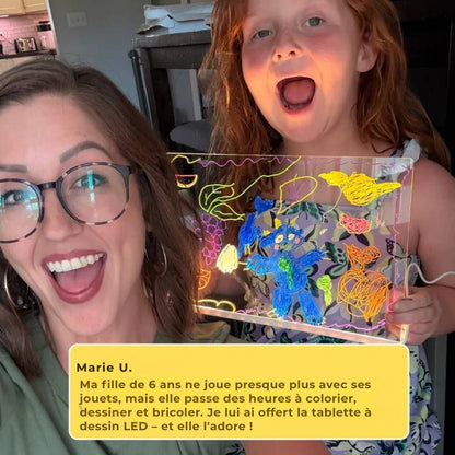 Tableau à dessin LED pour enfants